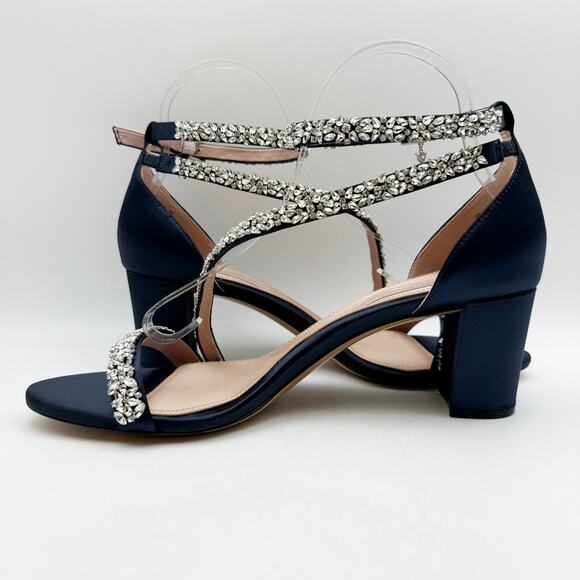 Pnina Tornai for Naturalizer Women Ahava Heels US 12 M Blue Crystal Open Toe NIB - Picture 7 of 12